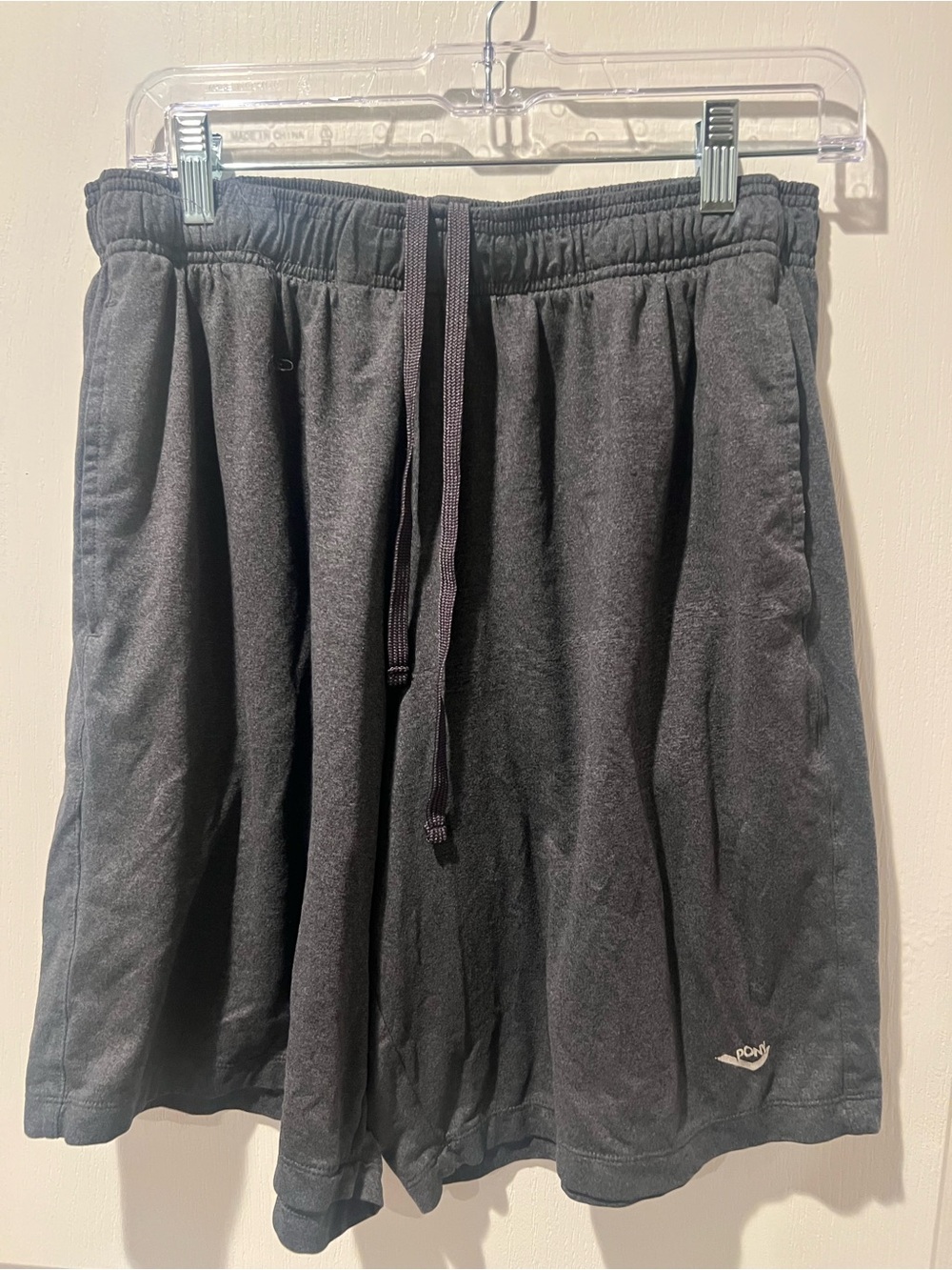 Pony Black Athletic Drawstring Shorts